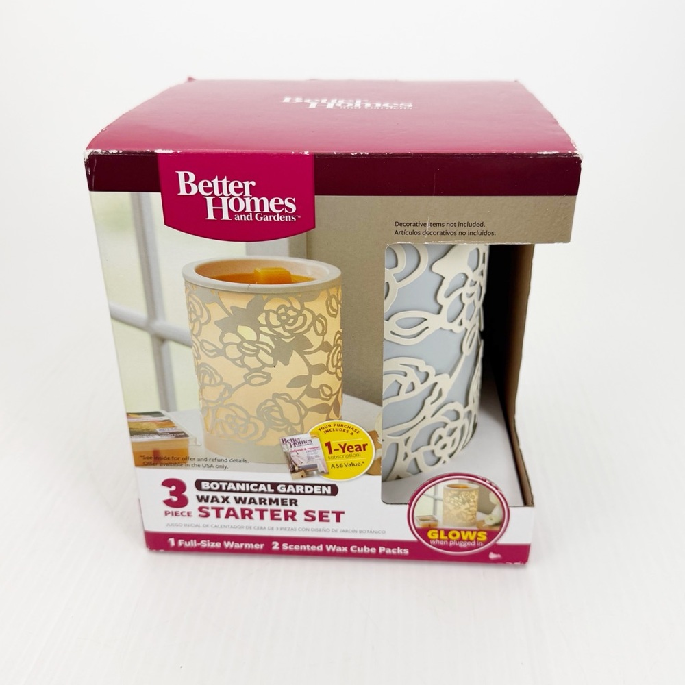 Better Homes & Gardens 3 Piece Botanical Garden Wax Warmer Starter Set